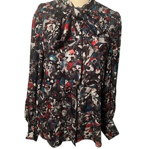 Hunter Bell Abstract Print Blouse - Red, Blue, Black